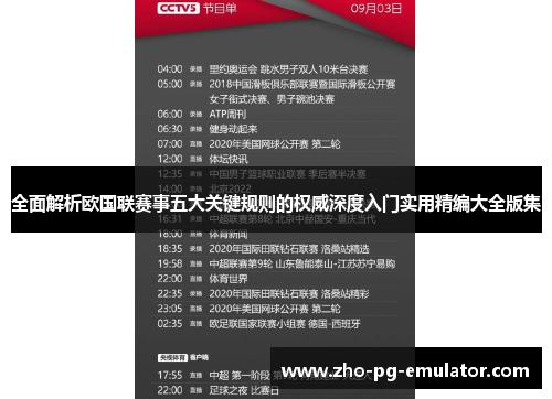 全面解析欧国联赛事五大关键规则的权威深度入门实用精编大全版集 全面解析欧国联赛事五大关键规则的权威深度入门实用精编大全版集